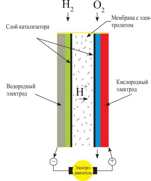 Водородная клетка. Топливная ячейка на водороде. Схема водородно кислородного топливного элемента. Как работает водородная ячейка. Батарея топливных элементов на водороде.